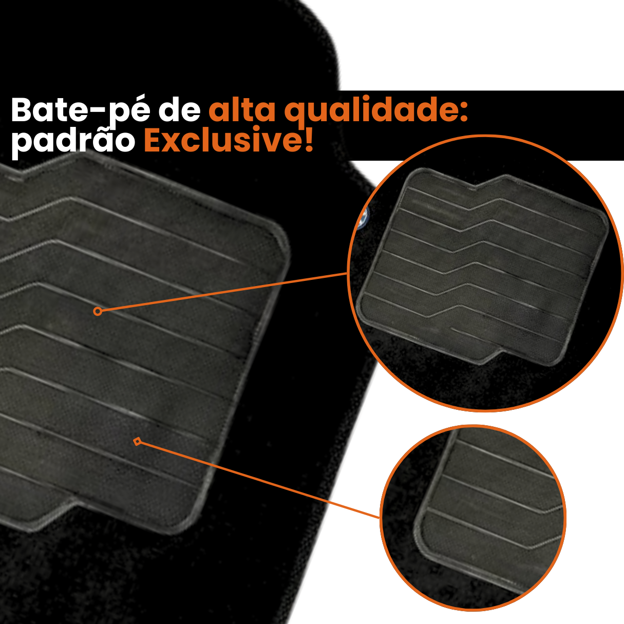 TAPETE SAVEIRO ROBUST 2019 A 2025 PRETO 2 PEÇAS