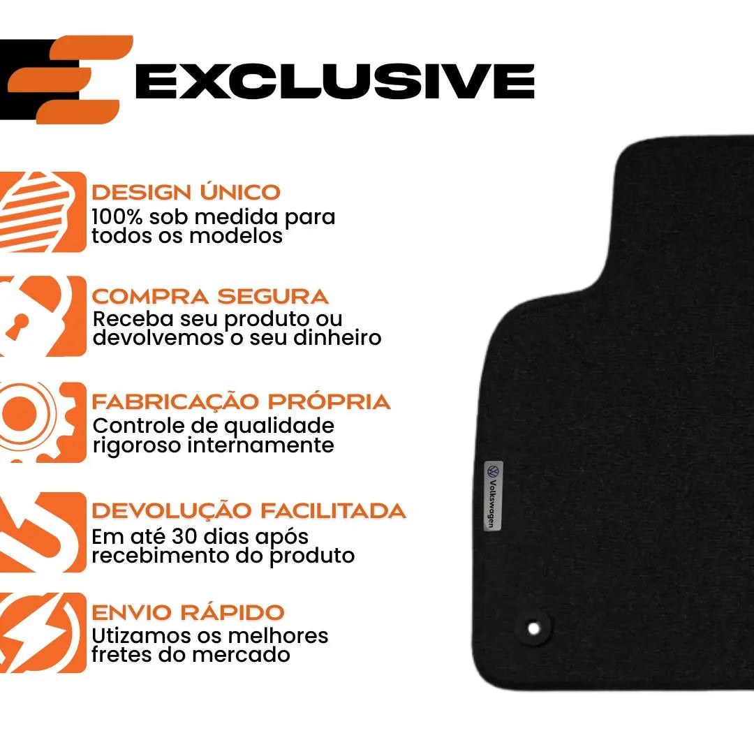 TAPETE BORRACHA TAG INOX ONIX HATCH 2020 A 2025 4 PEÇAS