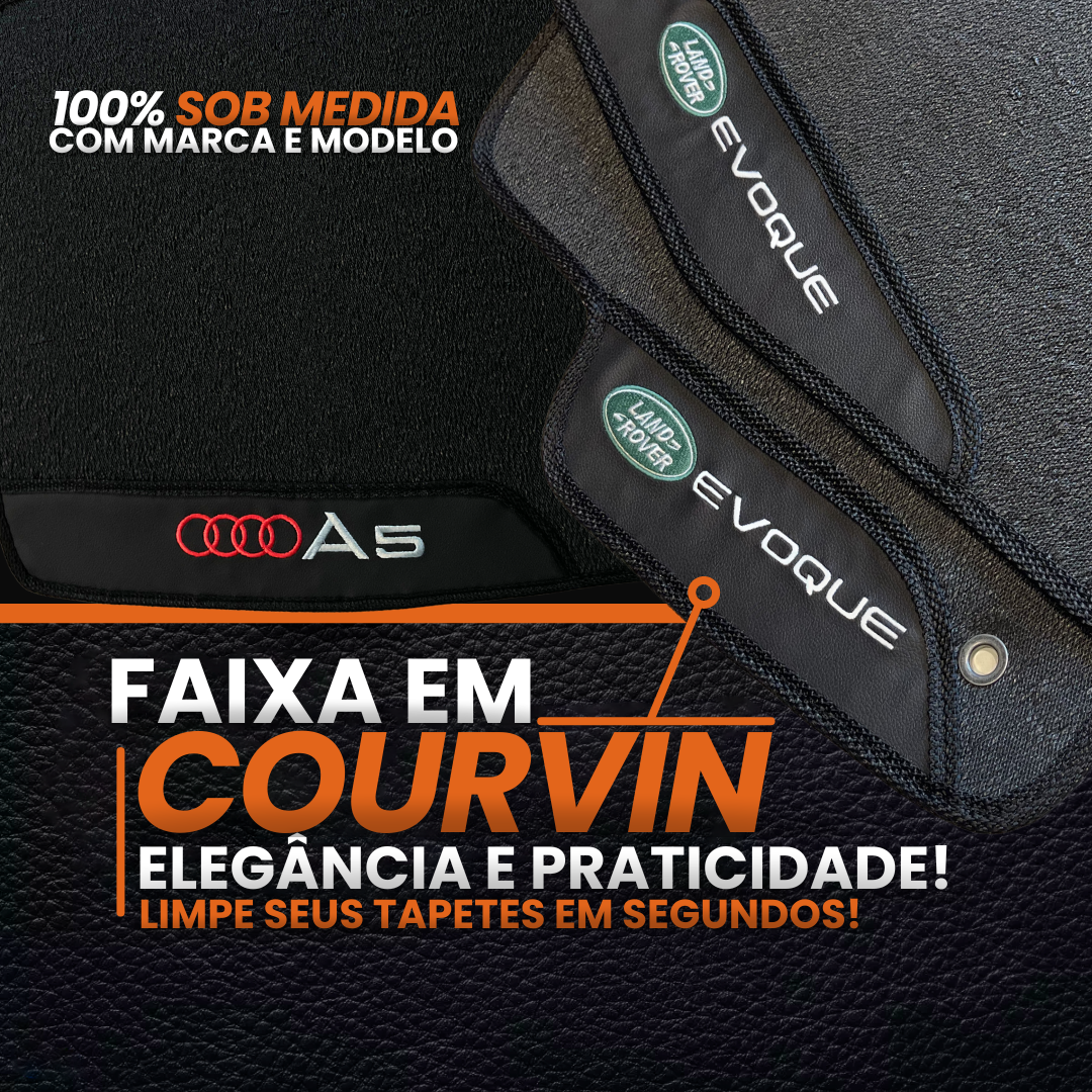 TAPETE BORRACHA PREMIUM L200 TRITON 2018 A 2024 3 PEÇAS