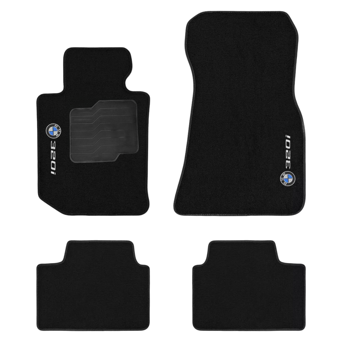 TAPETE CARPETE BMW 320i 2019 A 2022 PRETO 4 PEÇAS