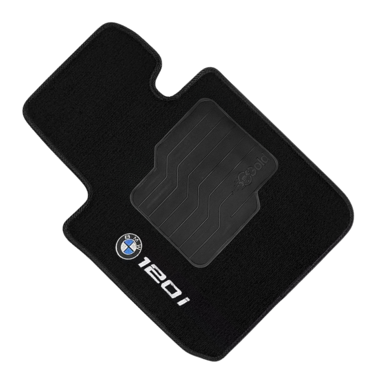 TAPETE CARPETE BMW 120i 2011 A 2019 PRETO BORDADO