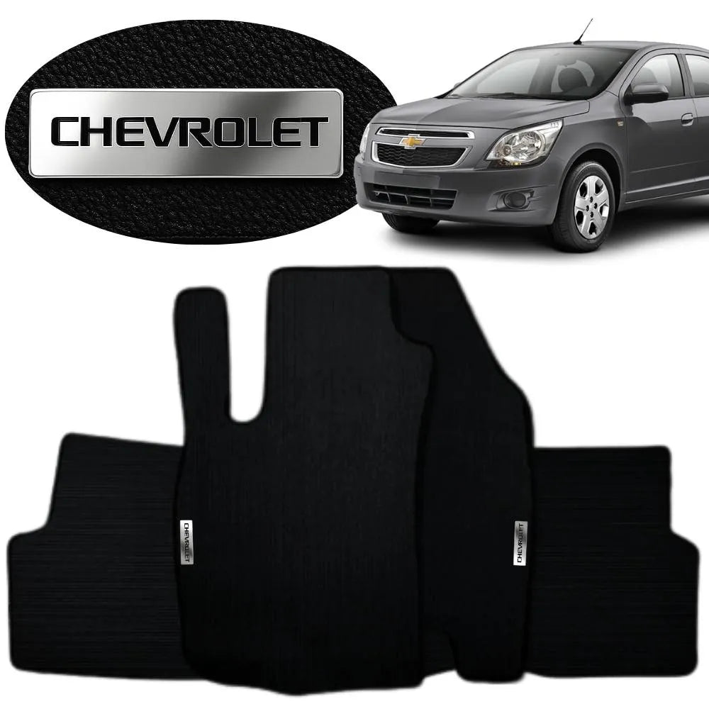 TAPETE BORRACHA TAG INOX COBALT 2016 A 2022 3 PEÇAS