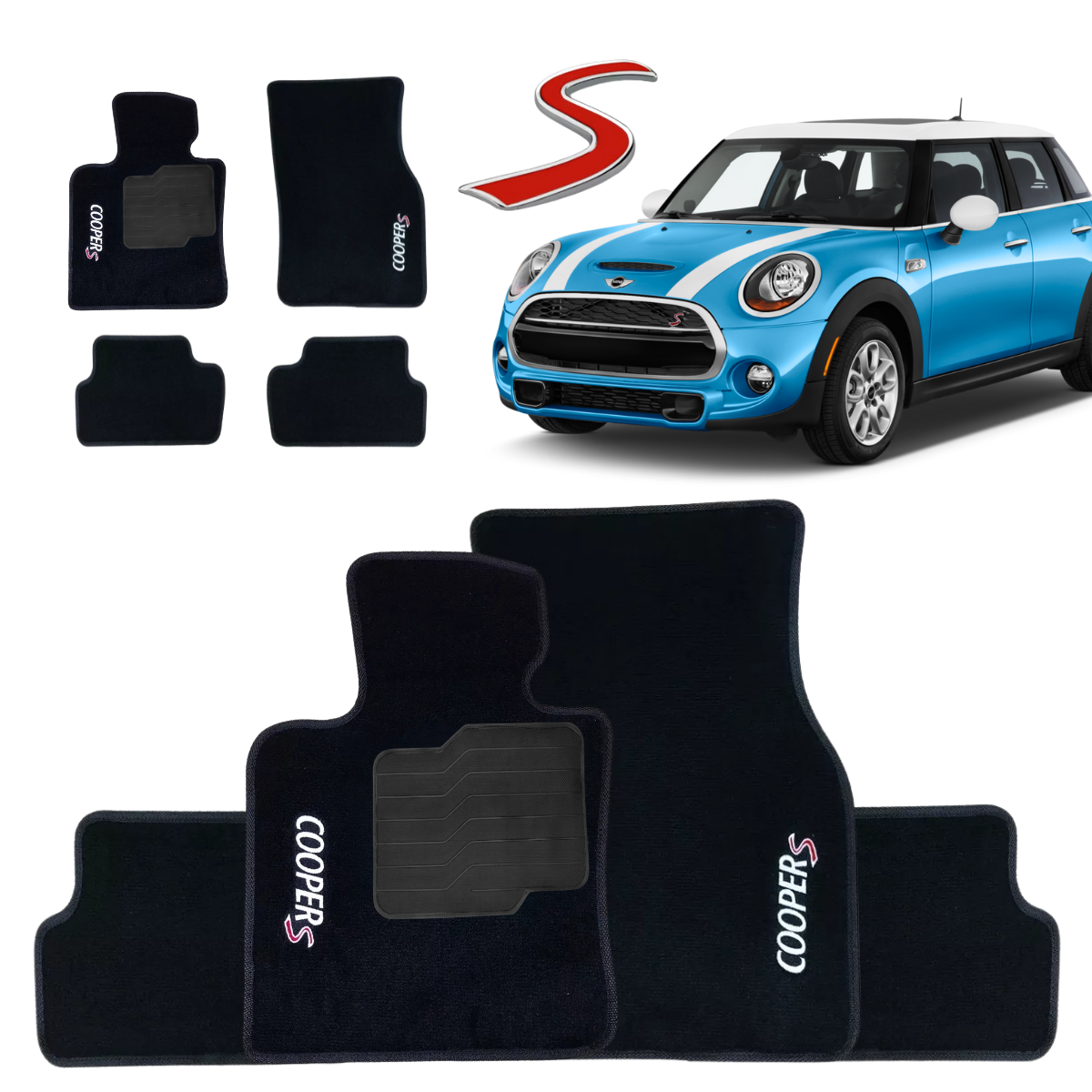 TAPETES CARPETE MINI COUNTRYMAN R60 2010 A 2016 4 PEÇAS