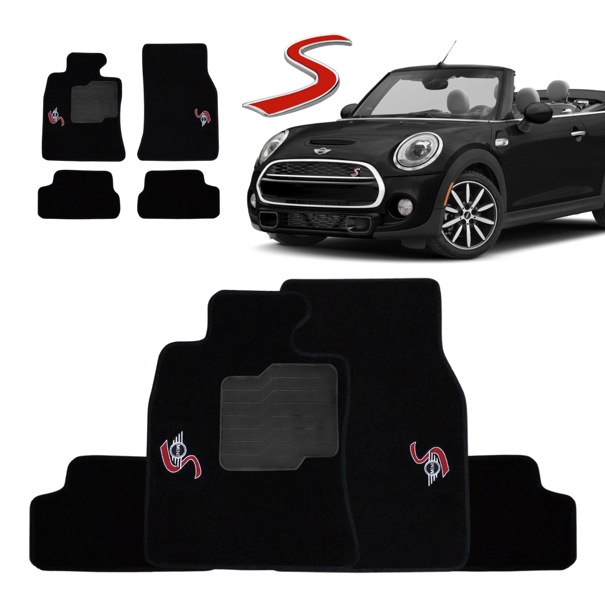 TAPETES CARPETE COOPER S CABRIO 2009 A 2015 5 PEÇAS
