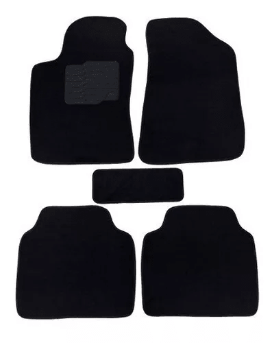 TAPETE CARPETE AZERA 2005 A 2011 PRETO BORDADO 5 PEÇAS