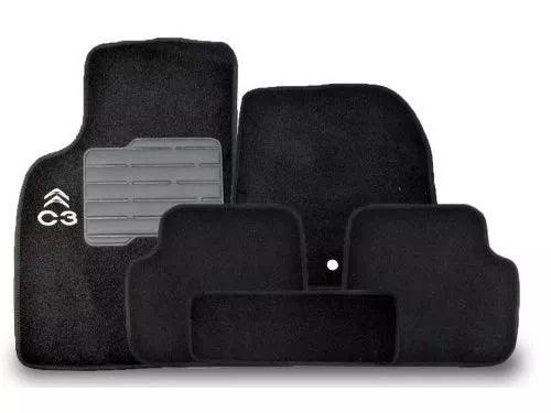 TAPETE CARPETE CITROEN C3 2013 A 2019 PRETO 5 PEÇAS