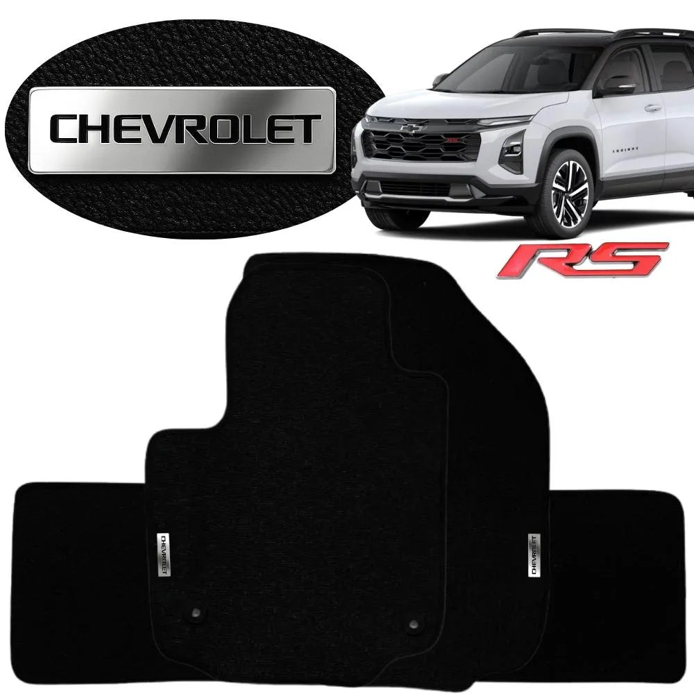 TAPETE BORRACHA TAG INOX EQUINOX RS 2023 A 2025 3 PEÇAS