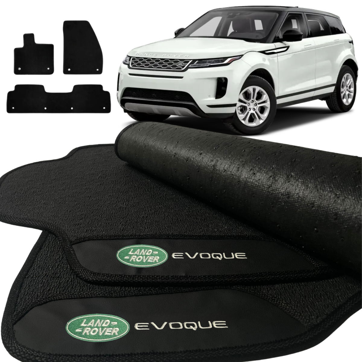 TAPETE BORRACHA PREMIUM EVOQUE 2019 A 2022 3 PEÇAS