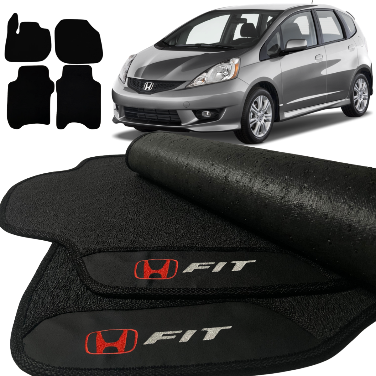 TAPETE BORRACHA PREMIUM FIT 2009 A 2014 3 PEÇAS