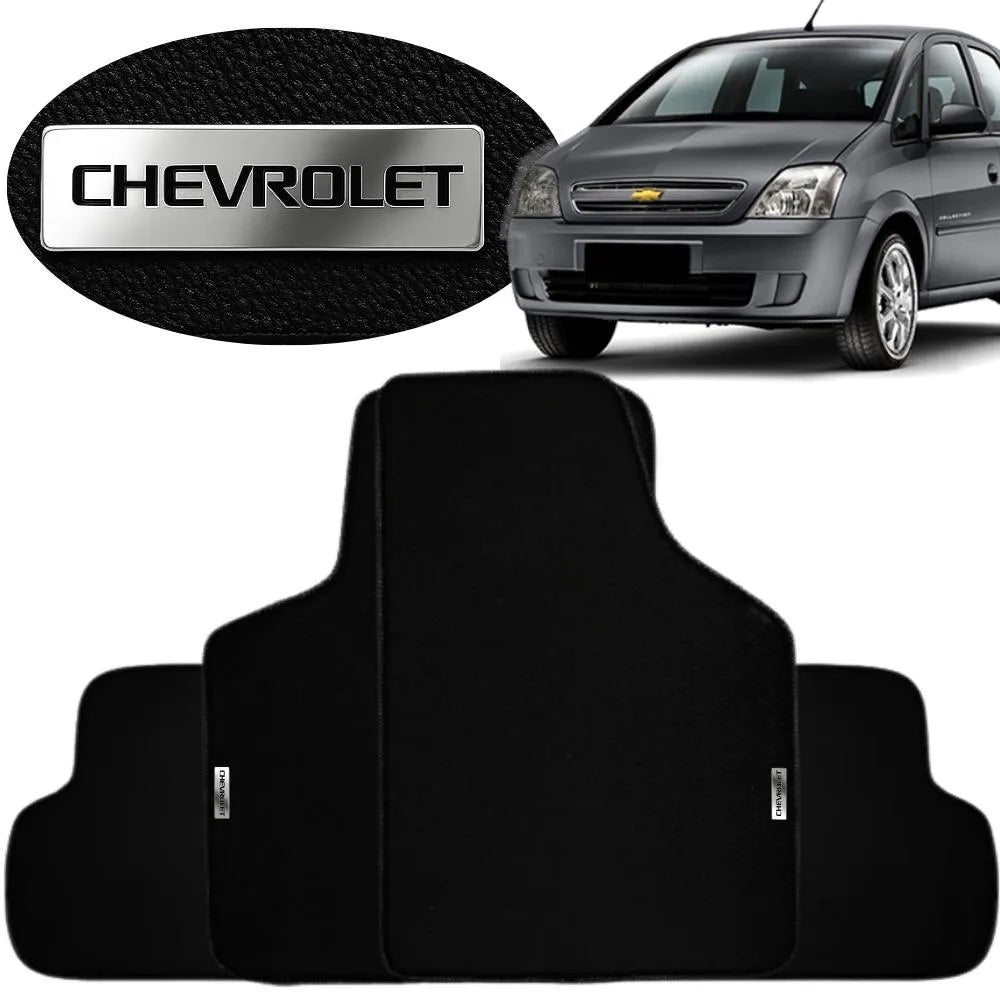 TAPETE BORRACHA TAG INOX MERIVA 2003 A 2012 3 PEÇAS