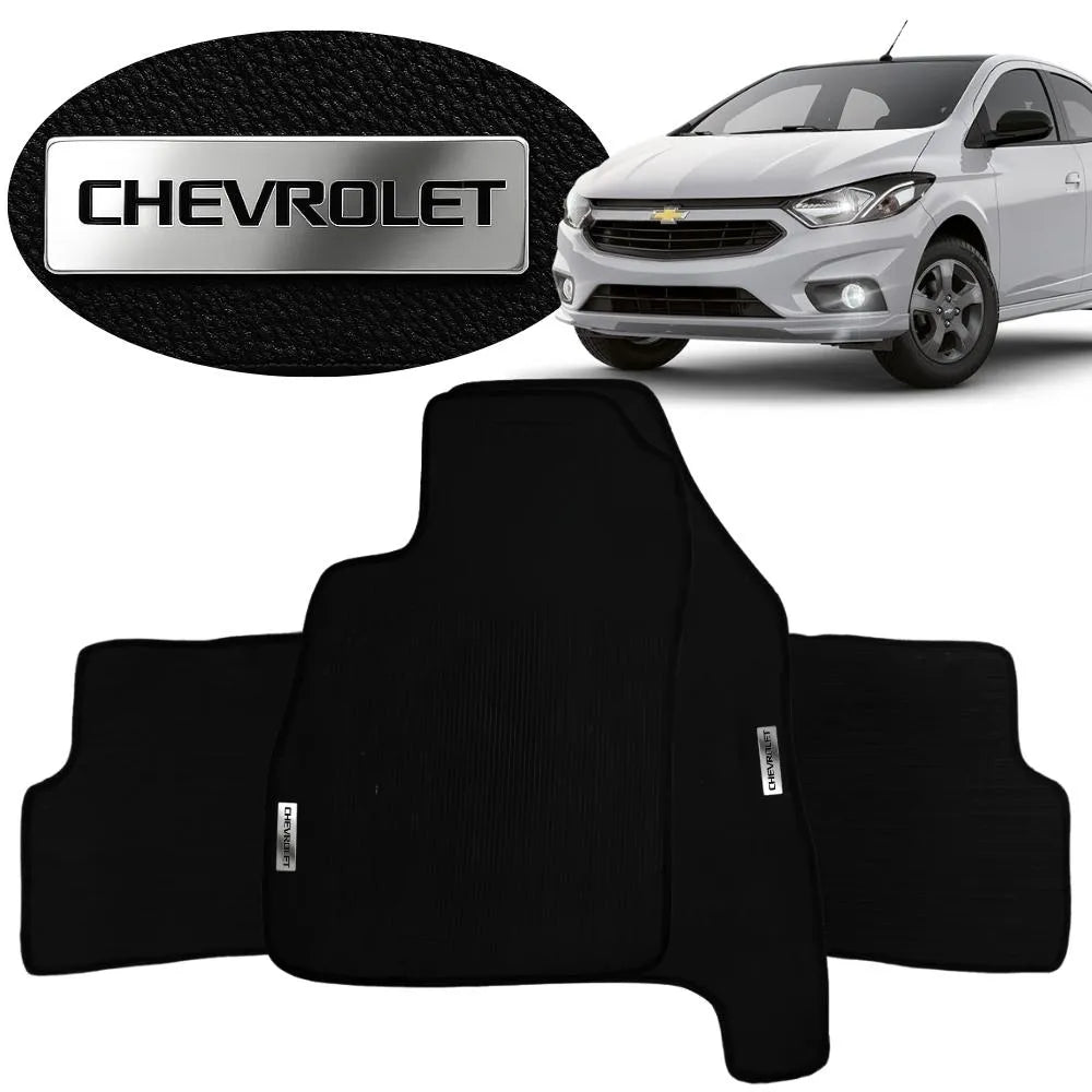 TAPETE BORRACHA TAG INOX ONIX 2012 A 2019 3 PEÇAS