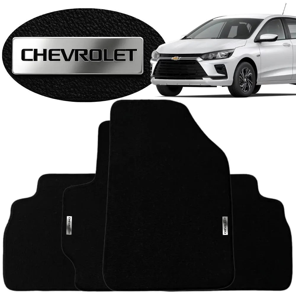 TAPETE BORRACHA TAG INOX ONIX HATCH 2020 A 2025 4 PEÇAS