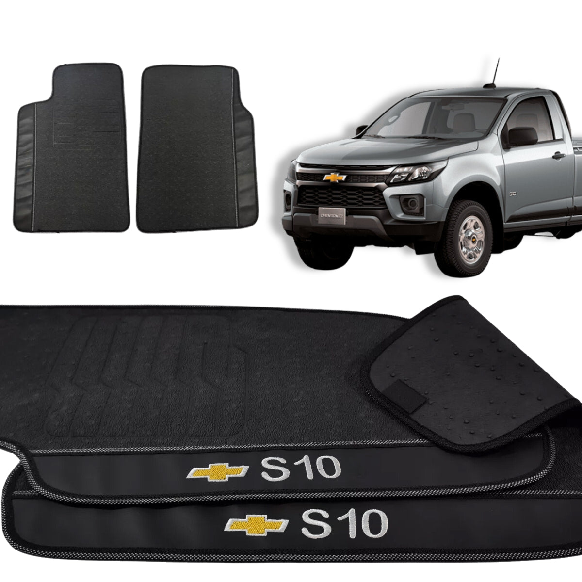 TAPETE BORRACHA PREMIUM S10 2012 A 2024 (2 PORTAS)