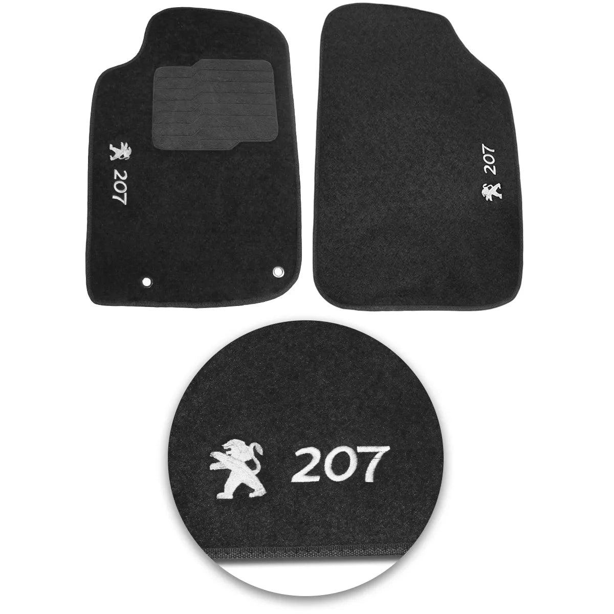 TAPETES CARPETE PEUGEOT 207 2010 A 2015 PRETO 5 PEÇAS