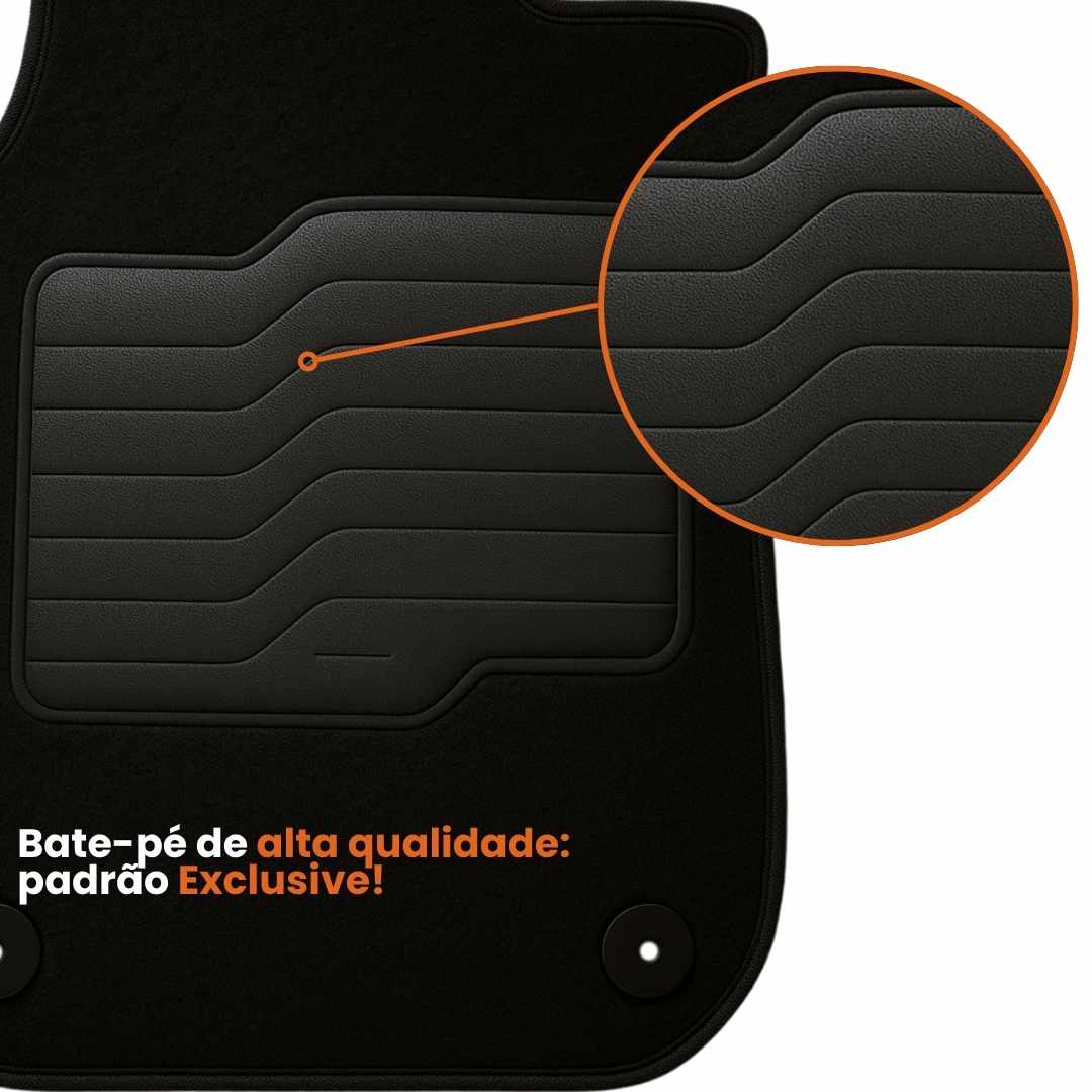 TAPETE CARPETE ASTRA 1998 A 2011 PRETO BORDADO 5 PEÇAS