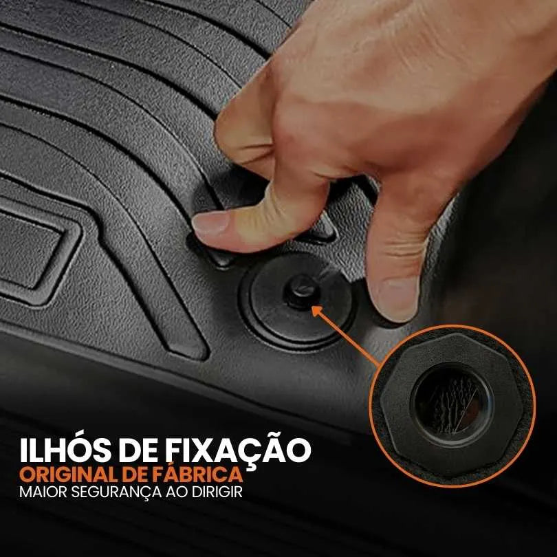 TAPETE BANDEJA COMPASS 2016 A 2024 PRETO 5 PEÇAS