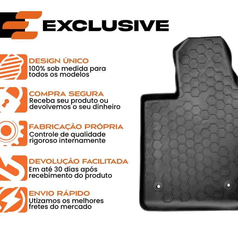 TAPETE BANDEJA STRADA 2020 A 2024 5 PEÇAS (CABINE DUPLA)