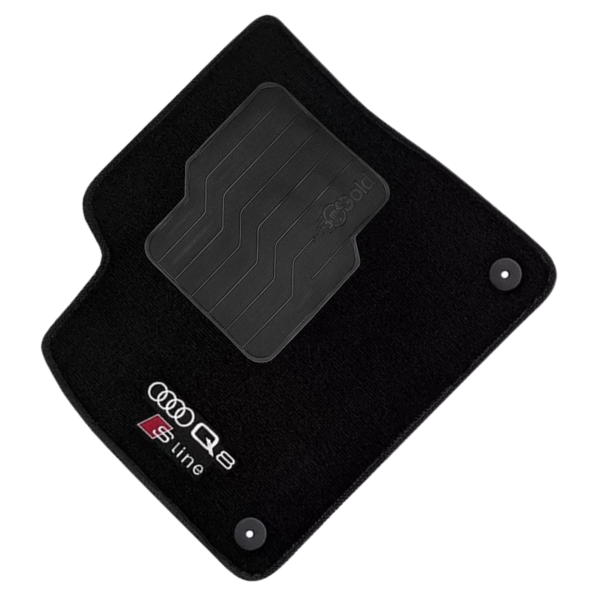 TAPETE CARPETE AUDI Q8 S-LINE 2018 A 2022 PRETO 4 PEÇAS