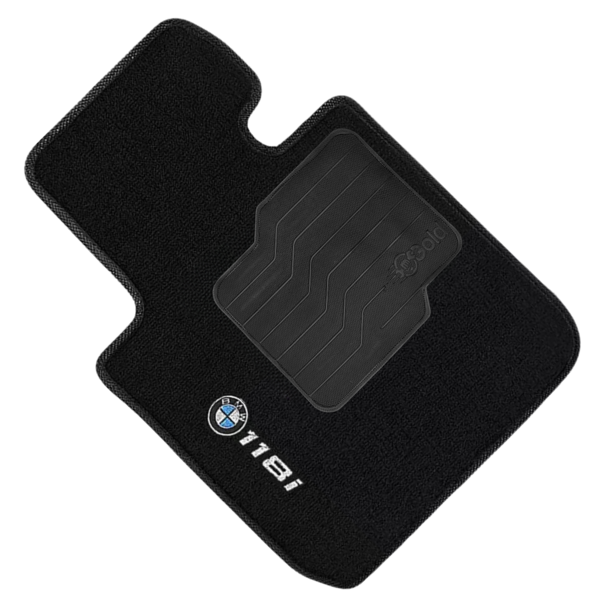 TAPETE CARPETE BMW 118i 2011 A 2019 PRETO BORDADO