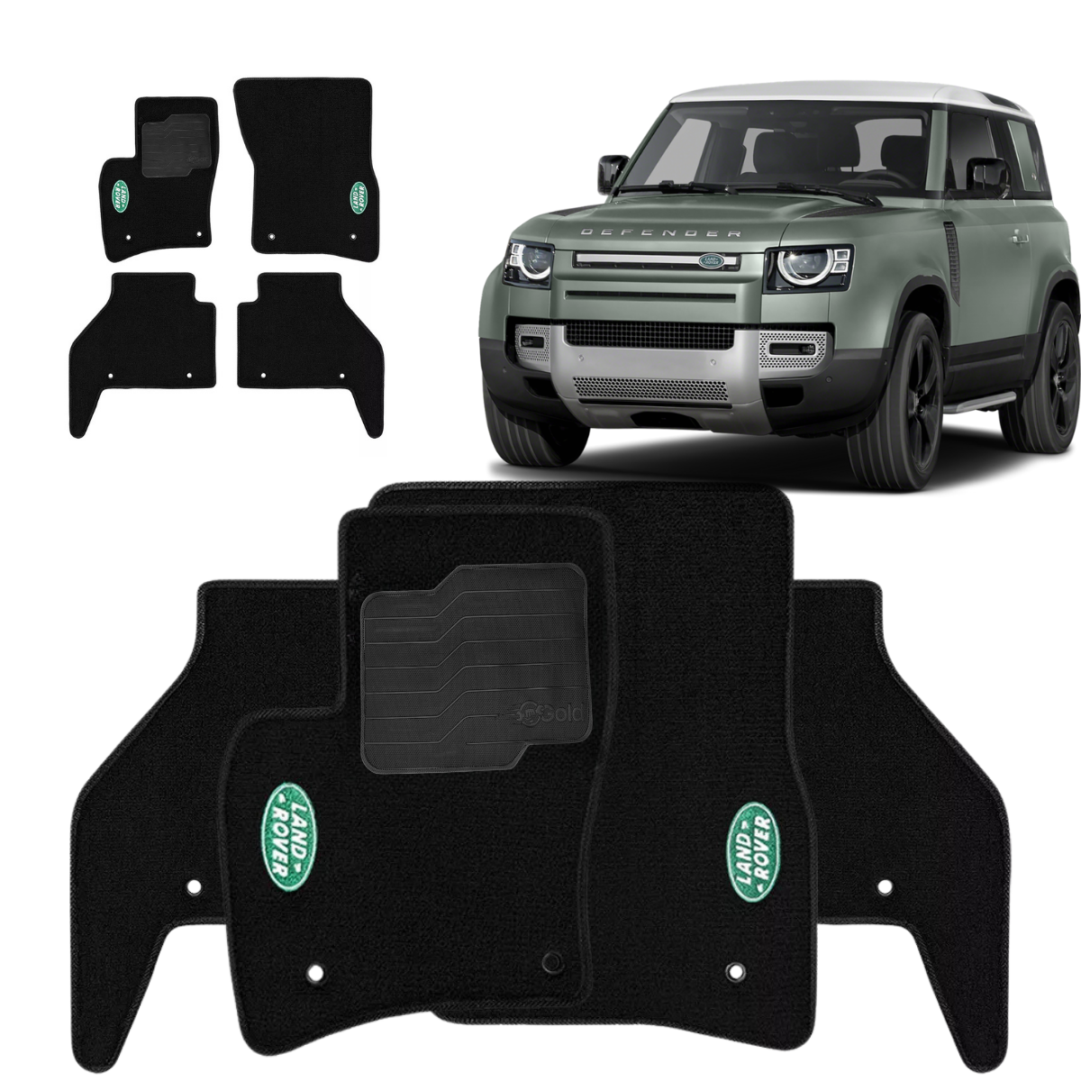 TAPETE CARPETE DEFENDER 2020 A 2023 PRETO BORDADO