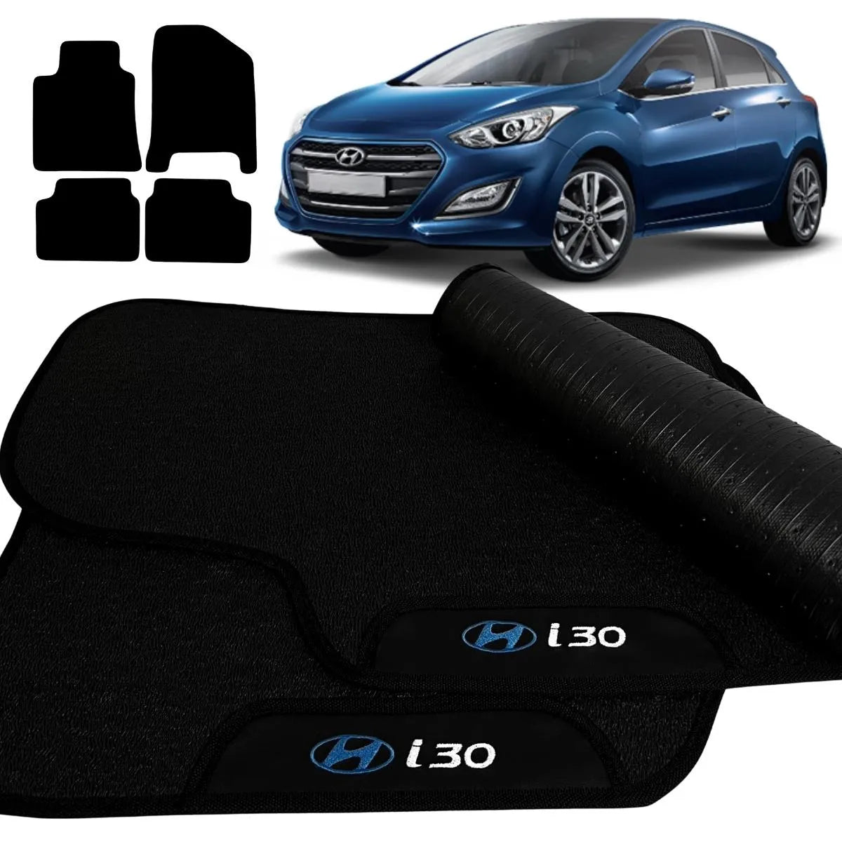 TAPETE BORRACHA PREMIUM i30 2013 A 2017 4 PEÇAS