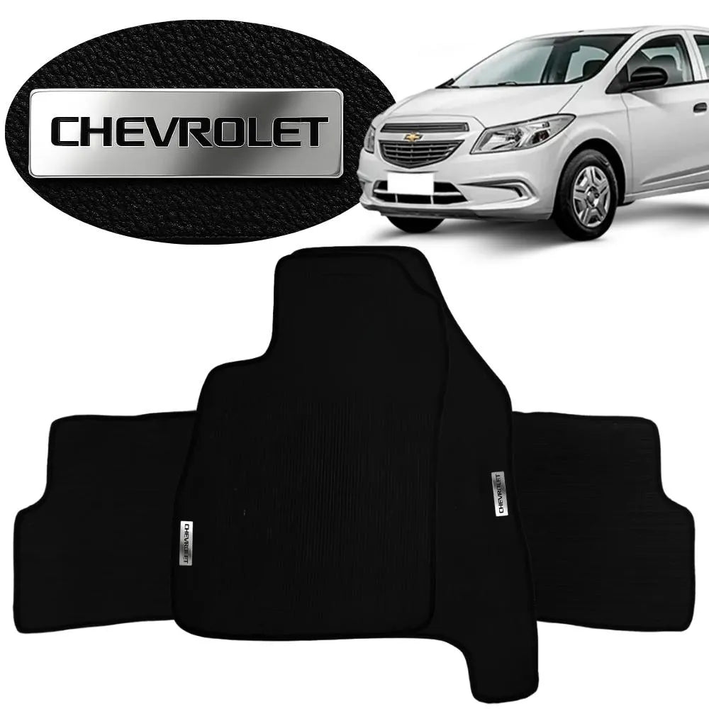 TAPETE BORRACHA TAG INOX PRISMA 2013 A 2019 4 PEÇAS