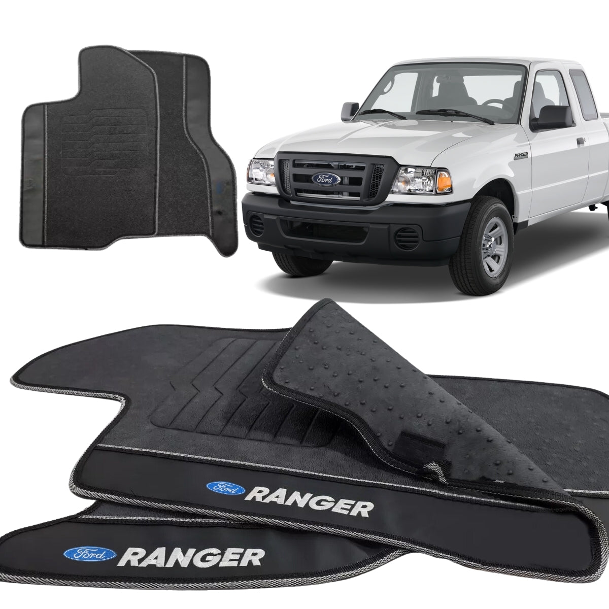 TAPETE BORRACHA PREMIUM RANGER 2013 A 2024 (2 PORTAS)