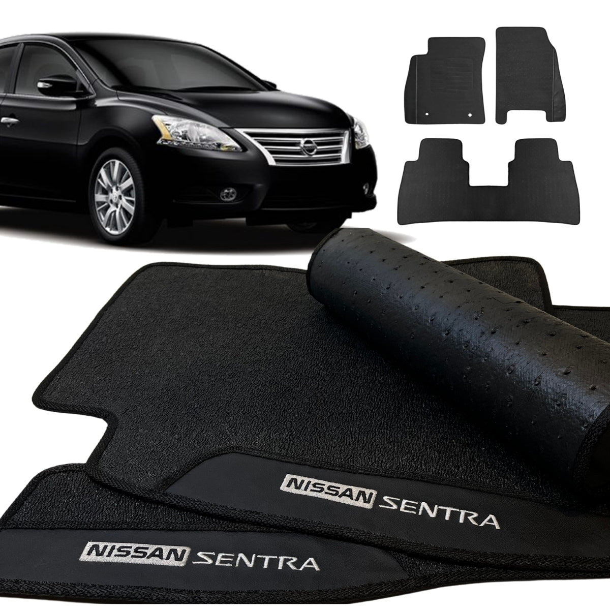 TAPETE BORRACHA PREMIUM SENTRA 2014 A 2022 3 PEÇAS