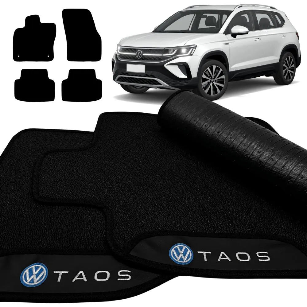 TAPETE BORRACHA PREMIUM TAOS 2021 A 2024 3 PEÇAS