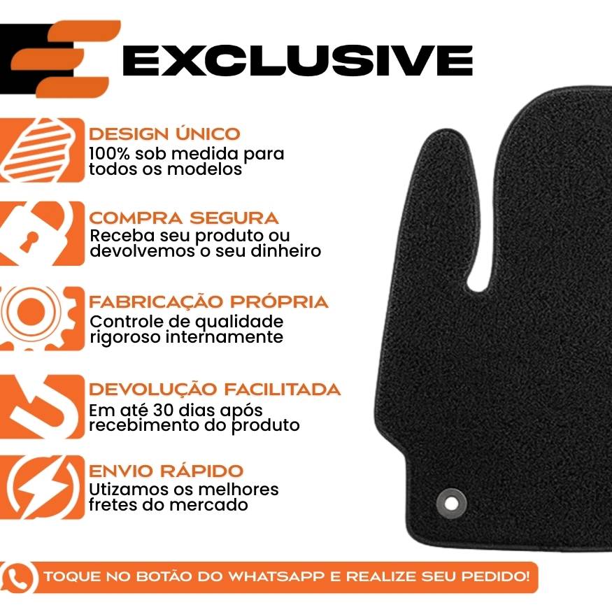 TAPETE PREMIUM CAPACHO SOB MEDIDA (TODOS OS MODELOS)