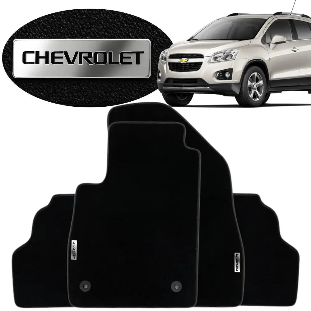 TAPETE BORRACHA TAG INOX TRACKER 2014 A 2019 4 PEÇAS