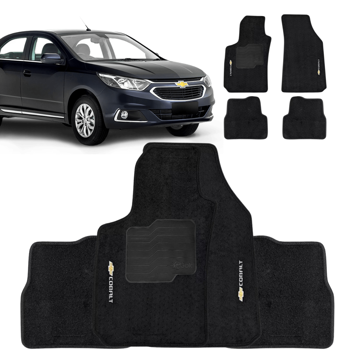 TAPETE CARPETE COBALT LTZ 2016 A 2022 PRETO BORDADO