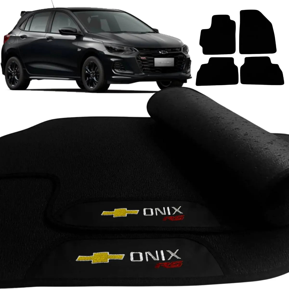 TAPETE BORRACHA PREMIUM ONIX RS 4 PEÇAS